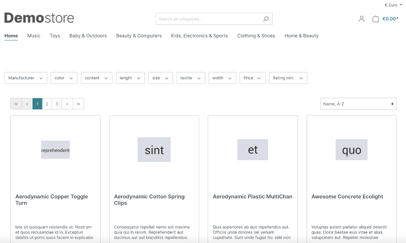 Shopware 6 Sticky Menü